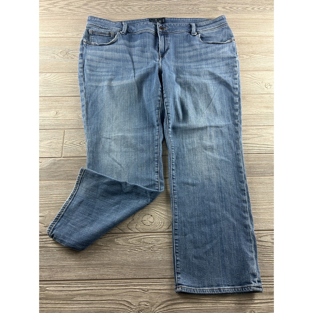 Lucky Brand Georgia Straight Jeans Women 20WP Medium Wash Blue Denim Stretch